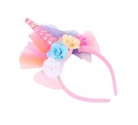 FOMIYES Luminous Unicorn Headdress Lighting Headband for Lightweight Gauze Headband with Hour Flash and Adorable Glow Dark Accessory for Birthday Party Random Color