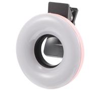 FOMIYES Macro Lens Fill Light 15X Rechargeable Clip-On Selfie Ring Light for Smartphone Cameras in On-The-Go Photography with Soft LED Illumination