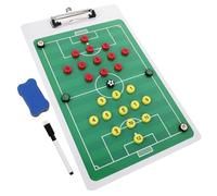 FOMIYES Magnetic Football Tactical Board Coaching Clipboard with Dry Erase Marker, Reusable Soccer Coaching Supplies for Training and Match Strategy, 1pcs Black Board with Random Color