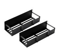 FOMIYES Magnetic Spice Rack and Space Saving Design 2pcs for Refrigerator with No Drilling Required Black Carbon Steel Fridge Magnet Shelf for Kitchen Storage and Organisation