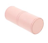 FOMIYES Make up Brush Holder Cup Pu Leather Makeup Brush Storage Box Pink Colour Multi-functional Storage Convenient for Cleaning Sl ashionable Design for Bathroom Countertop Use