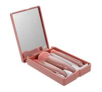 FOMIYES Makeup Brush Travel Set Portable Mini Case Mirror for Eyeshadow Blush and Cosmetics Application The Go
