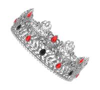 FOMIYES Masquerade King Crown Hat for Men with Rhinestones Regal Prom Crown Tiara for Royal Birthday Party Dress-up Historical and Modern Style Stage Accessory with Luxurious Gem