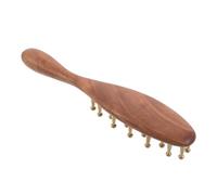 FOMIYES Massage Comb Copper Head Massage Comb Wooden Handle for Scalp and Body Extended Handle Design Home and Professional Wellness Use for Sleep Relief