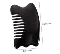 FOMIYES Massage Comb Floral-Edged Teeth Acupoint Scraping Comb for Scalp Massager Guasha Tool for Home Use Ox Horn Material for Body Massaging
