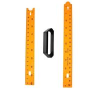 FOMIYES Mathematics Teaching Tool Sectional Ruler with Handle Yellow Plastic 40 Inch for School and Office Measurement Tasks