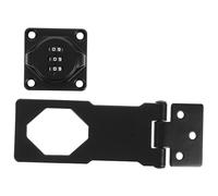FOMIYES Mechanical Password Cabinet Lock 4.5 Inch with 3-Hole Mounting Matte Black Combination Door Latch for Locker Drawer Cupboard Security