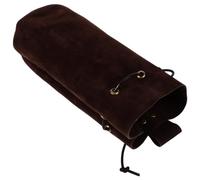 FOMIYES Medieval Cosplay Drawstring Bucket Bag Renaissance Suede Waist Pouch Portable Belt Bag for LARP Costume Accessories Deep Coffee