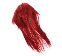 FOMIYES Men Long Mullet Wig Red High Temperature Resistant Cosplay Costume Hair for Anime Party Stage Performance with Flexible Styling and Wear