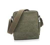 FOMIYES Men's Canvas Messenger Bag Durable Crossbody Sling for Outdoor Sports Travel Green Multi Pocket Design Strap Smooth Zipper for Daily Use