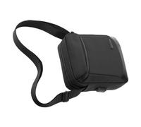 FOMIYES Men's Nylon Cross Body Bag, Black Adjustable Shoulder Briefcase | 900d Matte Film Nylon, Neat Interior Layout, for Tablets 8 Inch and USB Cables