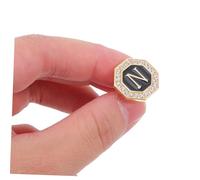 FOMIYES Men's Rhinestone Letter Cufflinks for Business and Casual Wear Tuxedo Studs with Creative English Letter Design Stylish Suit Accessories for Wedding and Party
