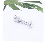 FOMIYES Men's Unique Tie Clip Set Rhinestones Metal Necktie Bar for Business and Wedding Silver Color Him