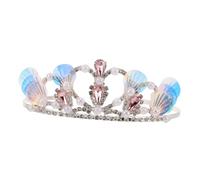 FOMIYES Mermaid Princess Tiara Headband with Sea Shell and Radiant Sequins for Lightweight Ocean Theme Party Hair Hoop for Birthday Halloween Cosplay