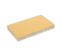 FOMIYES Metal Aluminum Blank Name Cards 100pcs, Laser Engraving Business Card Blanks Sheets for DIY Custom Office and Customer Use, Light Gold Aluminum Plates