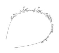 FOMIYES Metal Leaf Hair Band Rhinestone Bridal Headband Tiara Crown Women Goddess Headband Roman Bridal