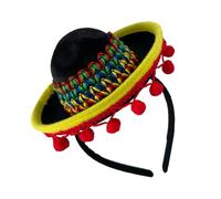 FOMIYES Mexican Cinco De Mayo Festival Headband Hat Creative Sombrero Party Accessory for Adults and Comfortable Fit for Costume Photo Props and Fiesta Celebration