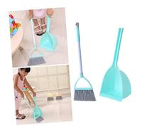 FOMIYES Mini Broom Dustpan Pretend Play Cleaning Tools Childrens Housekeeping Helper Mint Green for Parent Activities