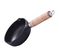 FOMIYES Mini Cast Iron Frying Pan with Handle and Spout, 11cm Small Oil Pot for Egg Frying and Butter Melting, Metal Saucepan Suitable for Kitchen Cooking and Stovetop Use
