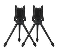 FOMIYES Mini Desk Microphone Tripod Stand 2Pcs Holder Heavy Base for Condenser Mic Suitable for Office Recording