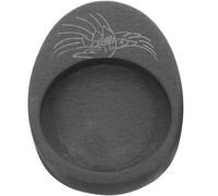 FOMIYES Mini round Inkstone for Calligraphy Grinding and Painting, Portable Chinese Ink Slab Preserve with Lid, Calligraphy Accessory for Students and Artists