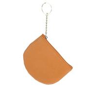 FOMIYES Mini Shell Coin Purse with Zipper Closure and Keychain Small Leather Wallet for Women and Compact Card Holder for Secure Storage and Easy Carry Fashionable Yellow Design