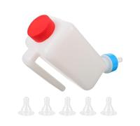 FOMIYES Ml Hanging Milk Feeder Bottle for Lambs and Young Animals with Multi Nipple, Large Capacity Heavy Duty Abs Livestock Nursing Feeder Suitable for Barn and Livestock Settings