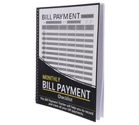 FOMIYES Monthly Bill Payment Checklist Notebook Hardcover Financial Organizer with Budget Tracker for Personal Expenses Cash Spending Tracker Debt Management and Savings Planner