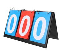 FOMIYES Multifunctional 3-Digit Portable Scoreboard Flip Display, Blue and Red Table Tennis and Basketball Scorekeeper for Outdoor Sports Games and Judges