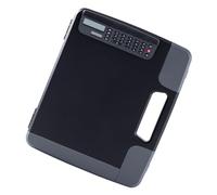 FOMIYES Multifunctional A4 Plastic Files Storage Holder with Calculator, Document Clipboard Case Folder, Black File Box Organizer for Office and Study