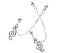 FOMIYES Music Note Chain Earrings for Women Vintage Metal Double Piercing Studs with Smooth Edges Skin Friendly Ear Accessories for Parties and Daily Wear