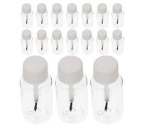 FOMIYES Nail Polish Brush Bottles 20Pcs 20Ml Pet Plastic Refillable Containers with Integrated Applicator for Manicure and DIY Nail Care