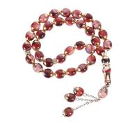 FOMIYES Natural Agate Prayer Beads Islamic Rosary for Pilgrimage Handcrafted Delicate Design Smooth Beads for Worship and Prayer Random Color