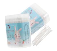 FOMIYES Natural Baby Cotton Swabs 400PCS Round Spiral Tip Cotton Buds Gentle Ear and Nose Cleaning for Infants Safe for Baby Care for Boys and Girls