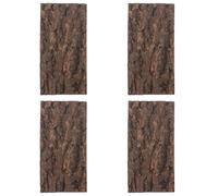 FOMIYES Natural Cork Bark Safe Habitat Creation for Reptiles and Amphibians 4pcs with Backing Plate Realistic Texture for Terrarium Decor and Tree Bark Party Decor Home and Outdoor