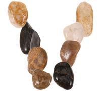 FOMIYES Natural Polished Large Pebbles 500g (4-6cm) Mixed Color River Rocks for Aquarium, Decorative Stones for Vases and Garden Landscaping, Reusable Fish Tank Accessory Random Color