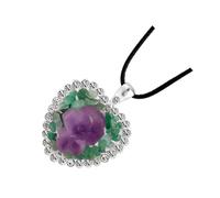 FOMIYES Natural Stone Heart Pendant Necklace for Women Unique Clavicle Accessory Elegant Jewelry Birthdays and Special Occasions Durable and Stylish Design