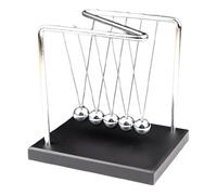 FOMIYES Newton’s Cradle with Metal Balanced Balls, 18x11.8x18.2cm Solid Wood Pendulum Physics Experiment Kit for Science Learning, Office and Home Desk Decoration