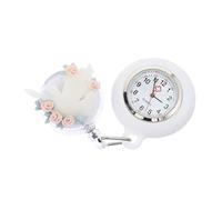 FOMIYES Nurse Pocket Watch Clip-on Fashion Nurses Watch with Large Dial Low Power Consumption Plastic Alloy for Hospital Nursing Students Doctors