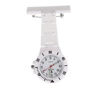 FOMIYES Nurse Watch Clip-on Pin White Plastic Case Nursing Pocket Watch for Medical Staff Suitable for Healthcare Workers