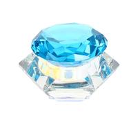 FOMIYES Octagon Nail Art Crystal Cup with Lid Glass Manicure Liquid Powder Container Unique Hexagonal Heart Shaped Design Practical and Decorative for DIY Nail Soaking and Art