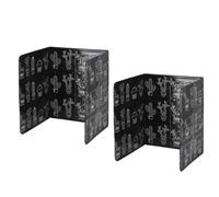 FOMIYES Oil Splatter Guard Cooking Splatter Screen 2Pcs Aluminum Foil Heat-Resistant Splash Panel Kitchen Gadget for Gas Stove Protection and Oil Spill Prevention