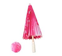 FOMIYES Oriental Chinese Floral Photography Prop Umbrella Handmade Vintage Oil Paper Parasol with Butterfly and Flower Design Asian Decor for Dance Tea Rooms Weddings and Cultural