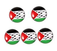 FOMIYES Palestine Flag Brooch Pin Multi Purpose Patriotic Badge for Hats Suits and Bags Aesthetic Metal Lapel Pin Accessory with Unique Design and Strong Performance