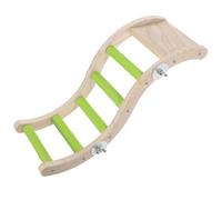 FOMIYES Parrot Climbing Rope Ladder for Bird Cage, Creative Green Wooden Bite-resistant Ladder with Claw Grinding Function, Small Pet Bird Plaything and Cage Accessory