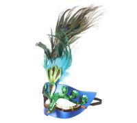 FOMIYES Peacock PVC Composite Cloth Blue Carnival Cosplay Party Accessory for Dancing Halloween Birthday Stage Performance