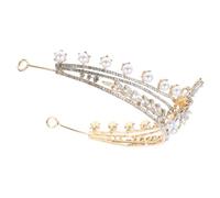 FOMIYES Pearl Butterfly Bow Rhinestone Bridal Crown Tiara for Women Wedding Birthday Party Sparkling Wedding Hair Accessory for Bride Elegant Glamorous Headpiece