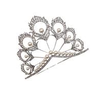 FOMIYES Pearl Headband The Crown Bridal Headband Crystal Pearl Wedding Headpiece