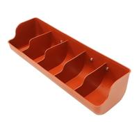 FOMIYES Pig Feeding Trough 5-compartment Plastic Pig Food Feeder Livestock Manger for Piglets Nursery Use Brown