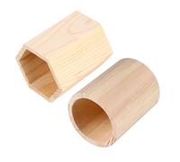 FOMIYES Pine Wooden Pen Holders 2Pcs Hexagonal and Pencil Organizers Solid Wood Storage Pots for Desk and Home Office Use